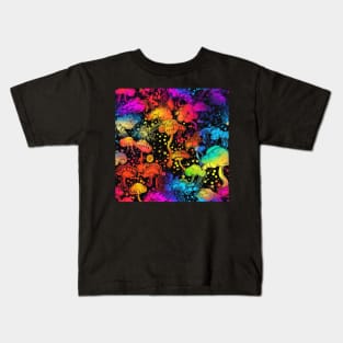 Neon mushrooms 4 Kids T-Shirt